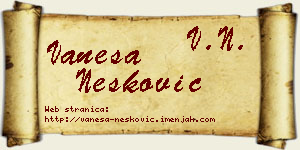 Vanesa Nešković vizit kartica